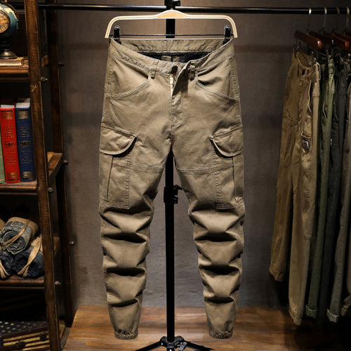 Men's cargo pants with multifunctional pockets and elastic waist Amarae