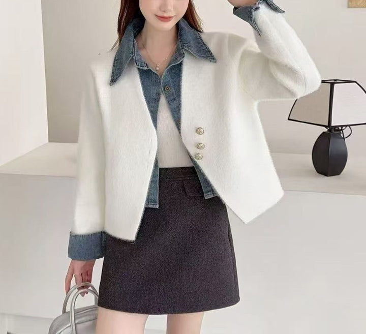 Veste courte élégante pour femmes avec surface structurée Chic & Stil