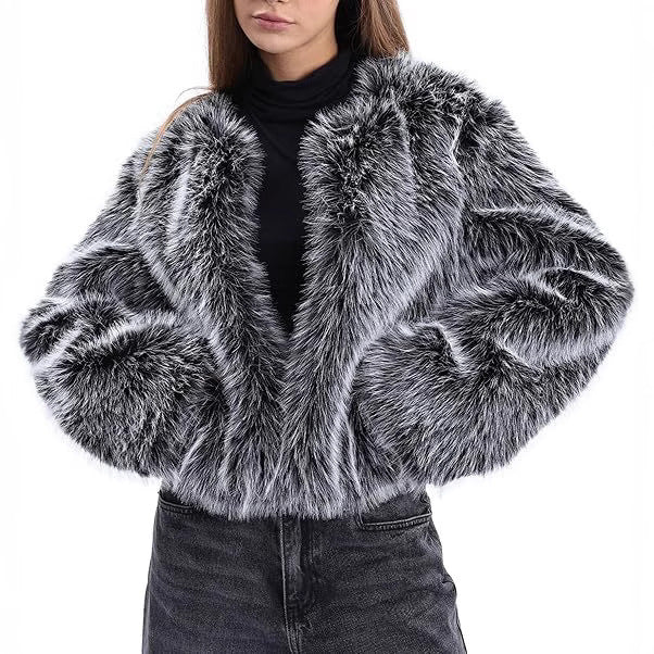 Ladies Padded Faux Fur Jacket Amarae
