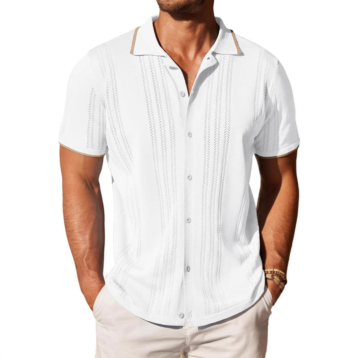 Short sleeve shirt for men with textured pattern Lune London