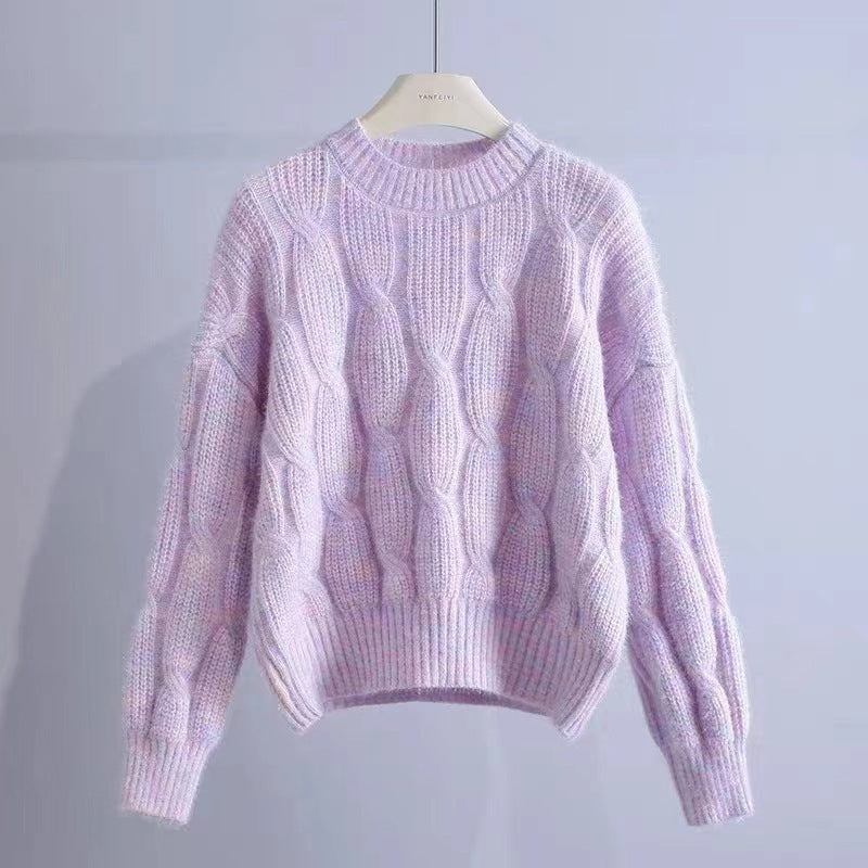 Chunky knit sweater for women with an innovative wave pattern Lune London