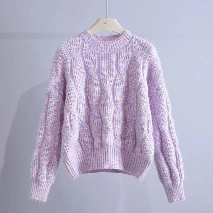 Chunky knit sweater for women with an innovative wave pattern Lune London