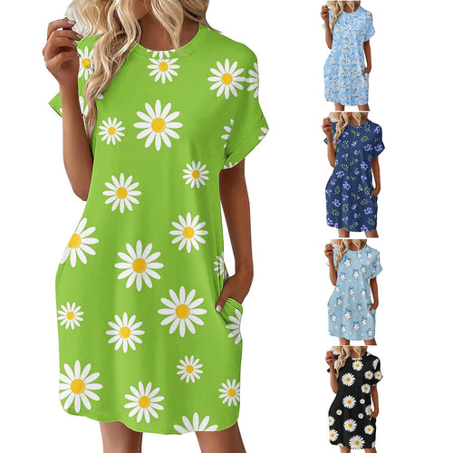 Chic Floral Print Shift Dress for Women