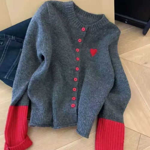 Cardigan douillet et doux pour femme avec un mélange de coton et des couleurs d'accent modernes Chic & Stil