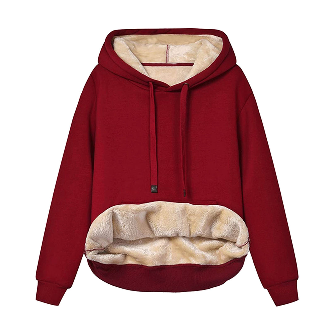 Ladies Cozy Hooded Sweatshirt with Fleece Lining and Kangaroo Pocket Lune London