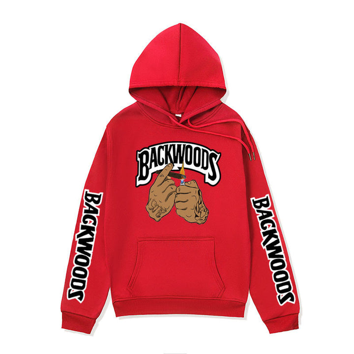 Women’s hooded sweater with creative graphic design and side kangaroo pockets Lune London