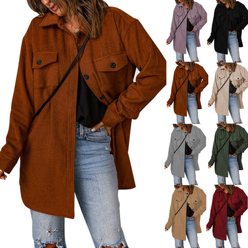 Oversized utility shirt jacket for women Amarae