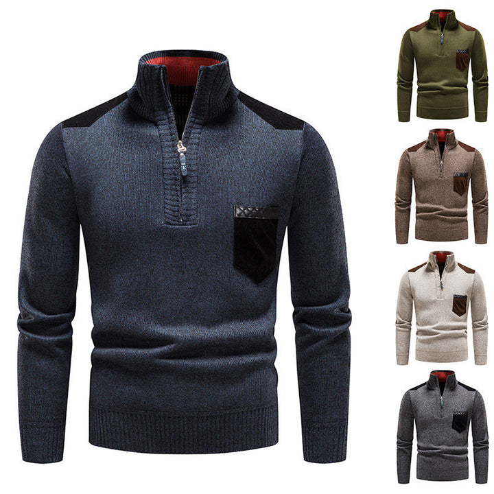 Stylish men's sweater with high collar Lune London