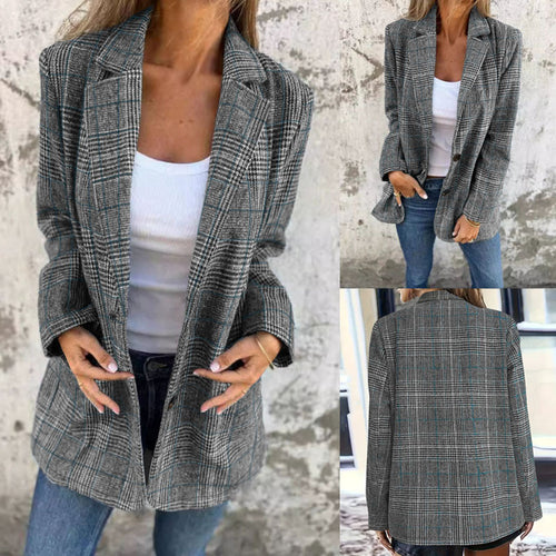 Ladies Checkered Blazer Amarae