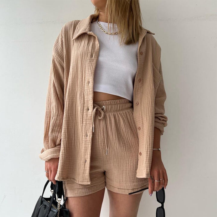 Ladies Casual Top and Lightweight Shorts Set Lune London