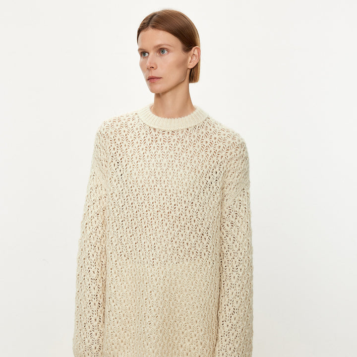 Pull en maille aérienne pour femmes avec structure ouverte Chic & Stil