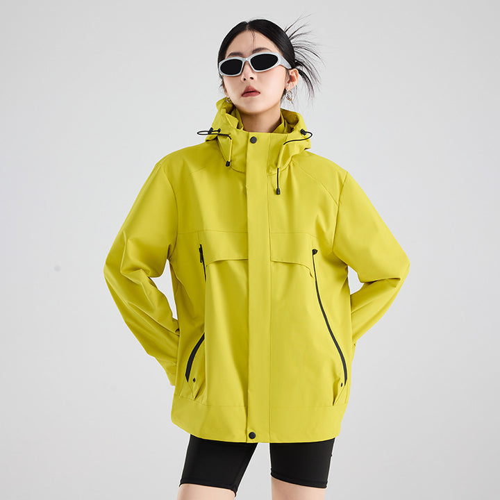 Women's technical waterproof oversized parka with hood and concealed zip pockets Amarae