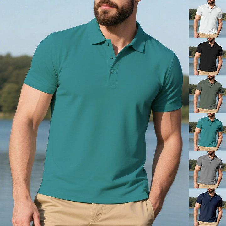 Men's sports polo in breathable functional material Lune London