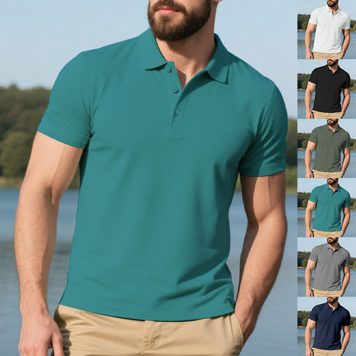 Men's sports polo in breathable functional material Amarae