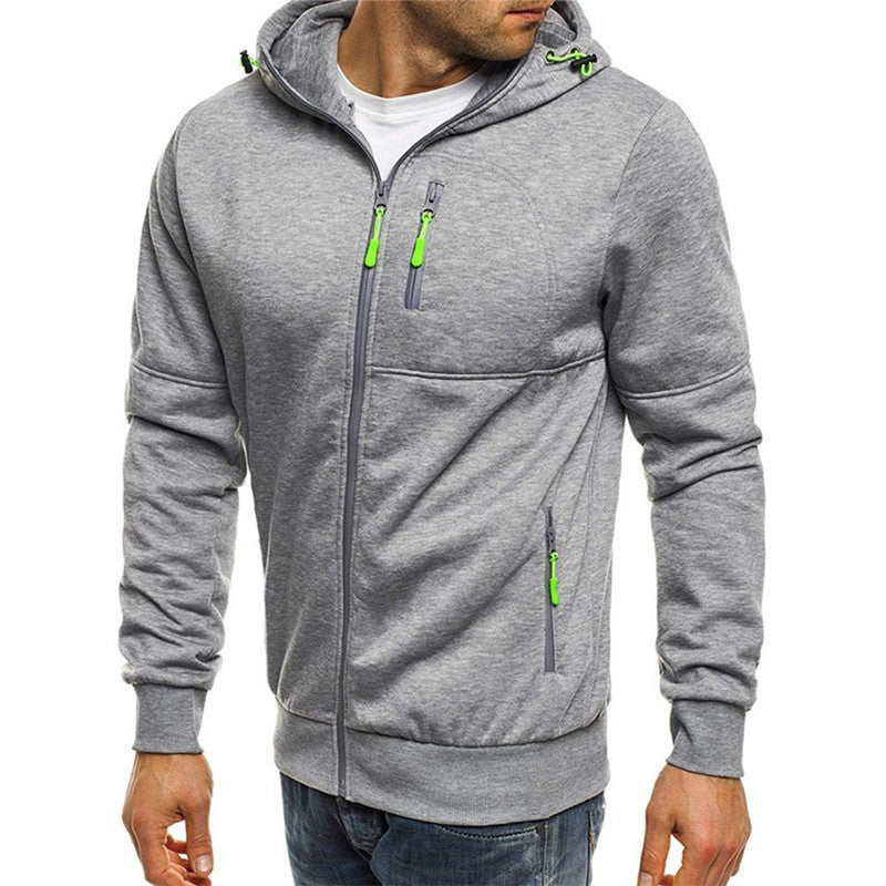 Men's functional slim fit hoodie with practical zip pockets Amarae