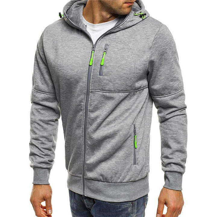 Men's functional slim fit hoodie with practical zip pockets Amarae