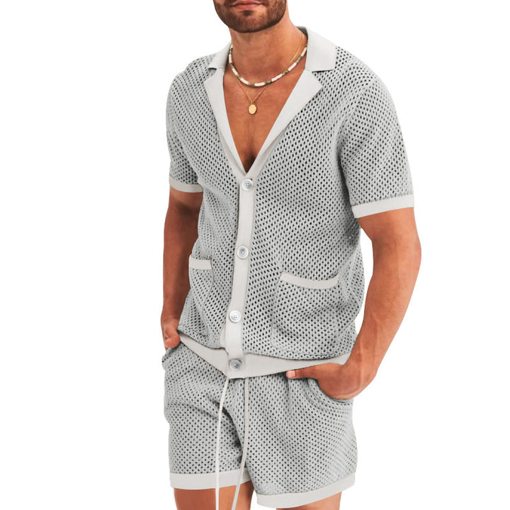 Breathable summer set for men with open mesh structure Lune London