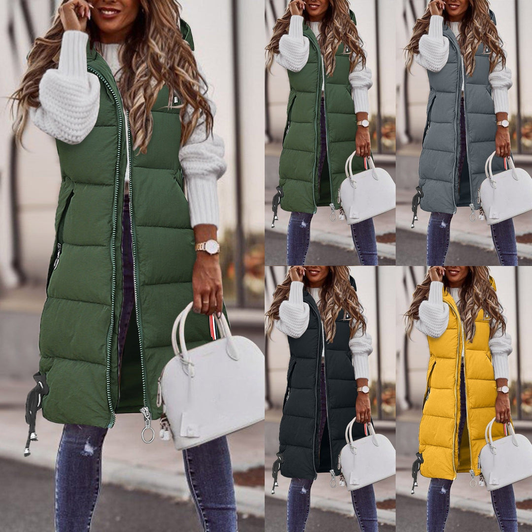 Lune London | Women’s Fashion Quilted Vest with Practical Pockets and Adjustable Elastic Band