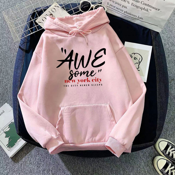 Women's hoodie with stylish New York lettering Chic & Stil