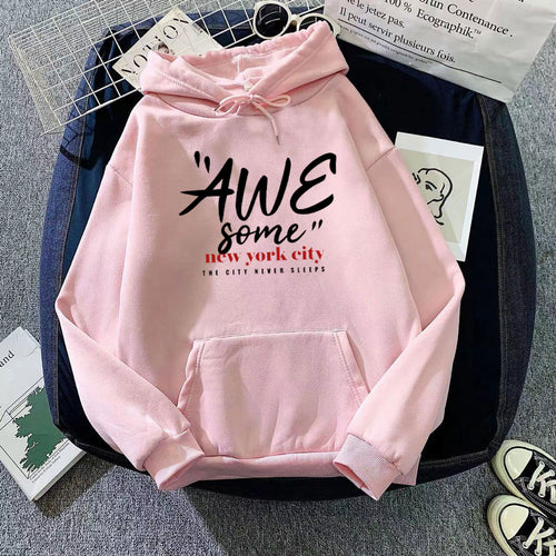 Women's hoodie with stylish New York lettering Chic & Stil
