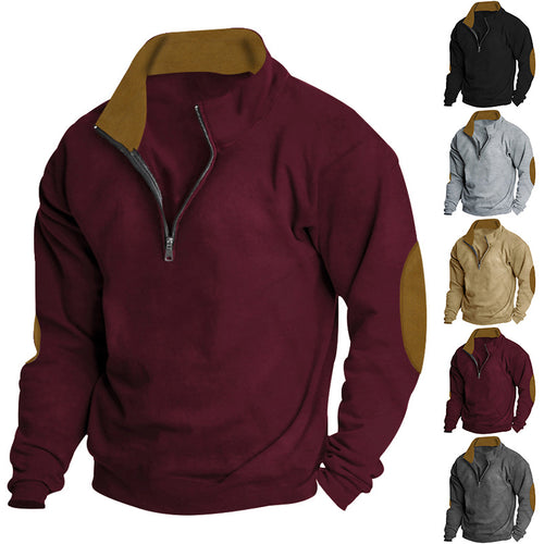 Men's sweater with high collar and zipper Amarae