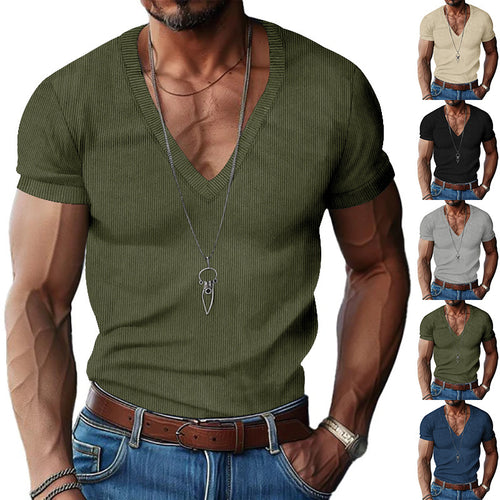 Men's short sleeve V-neck T-shirt Amarae
