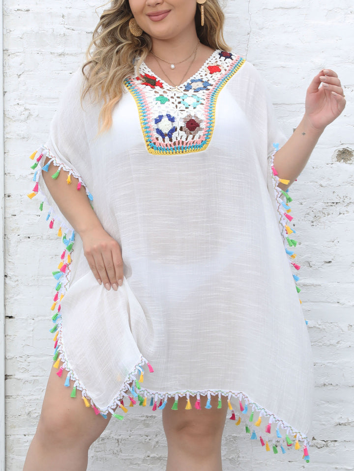 Fringe Embroidered Beach Dress for Women Lune London