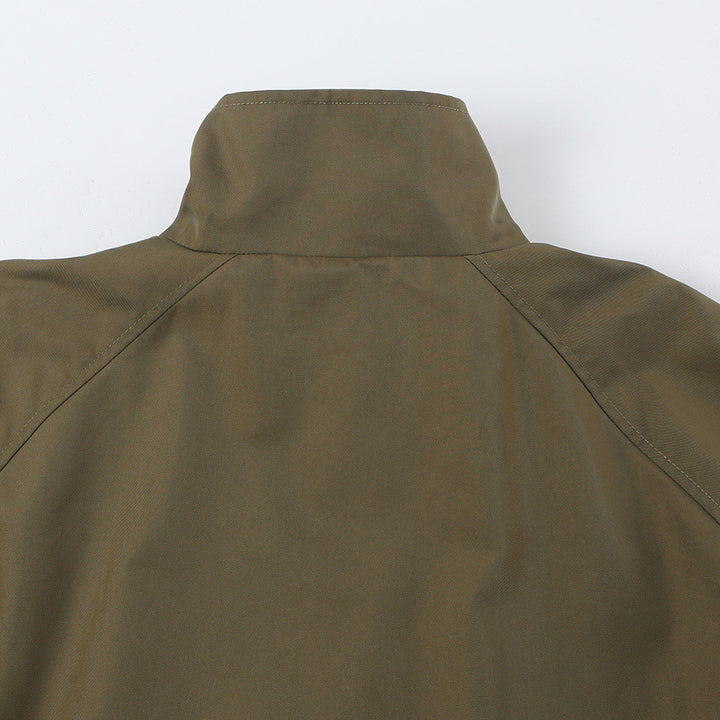 Women's Midi Length A-Line Transitional Coat with Stand-up Collar and Concealed Button Placket Amarae