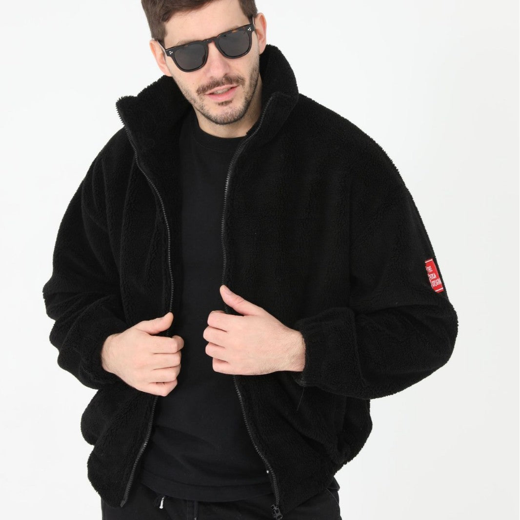 Comfortable teddy jacket for men with high collar Lune London