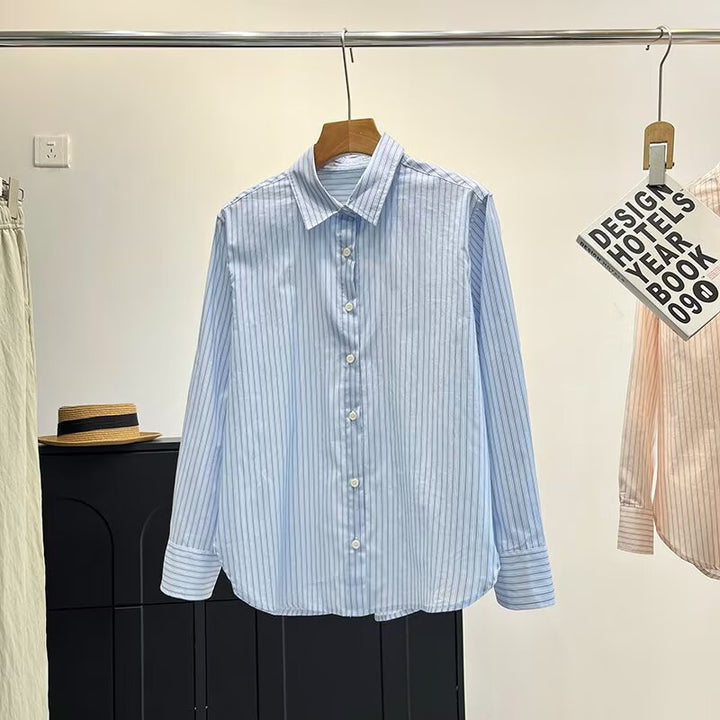 Chemisier à rayures à manches longues pour femmes Chic & Stil