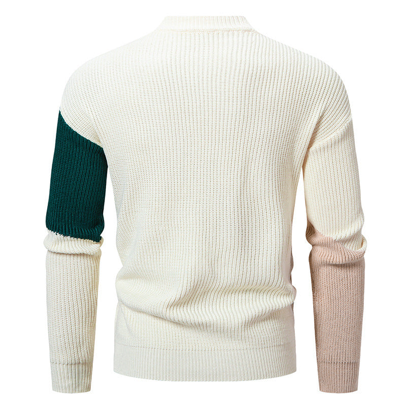 Trendy high-neck sweater for women with geometric pattern Lune London