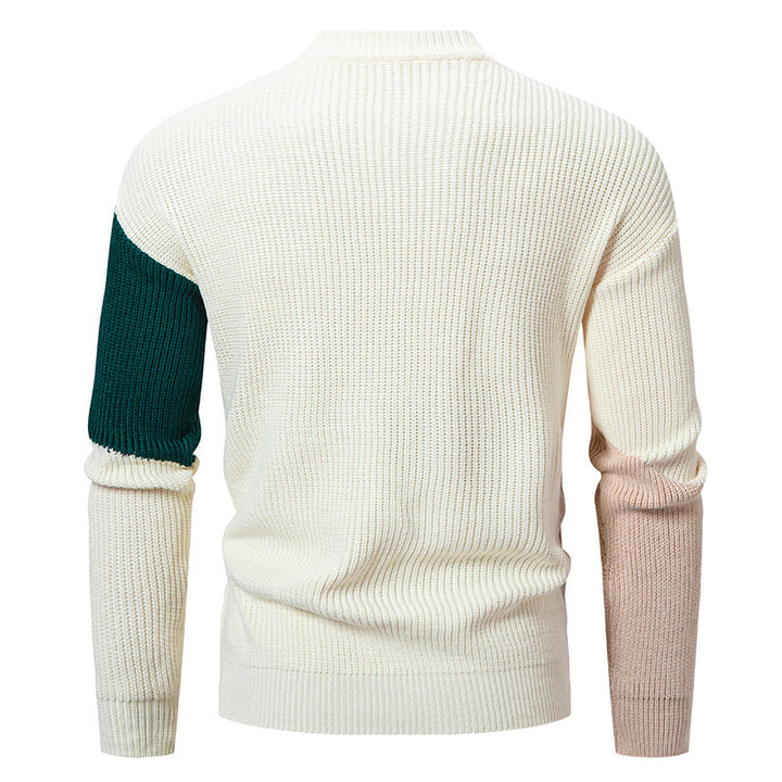 Trendy high-neck sweater for women with geometric pattern Lune London