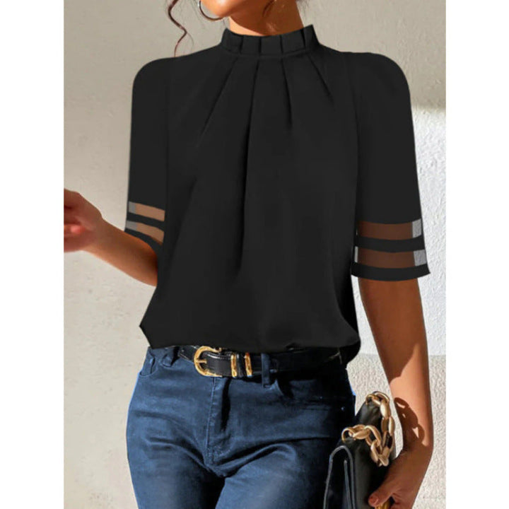 Ladies Elegant Blouse with Transparent Sleeves Lune London