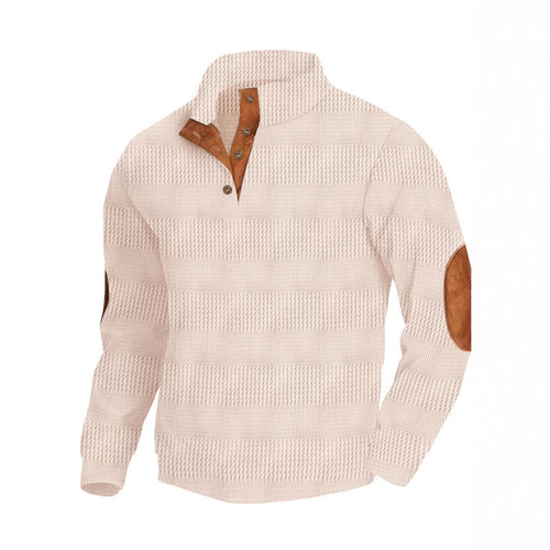 Elegant sweater for men with structured design and leather details Amarae
