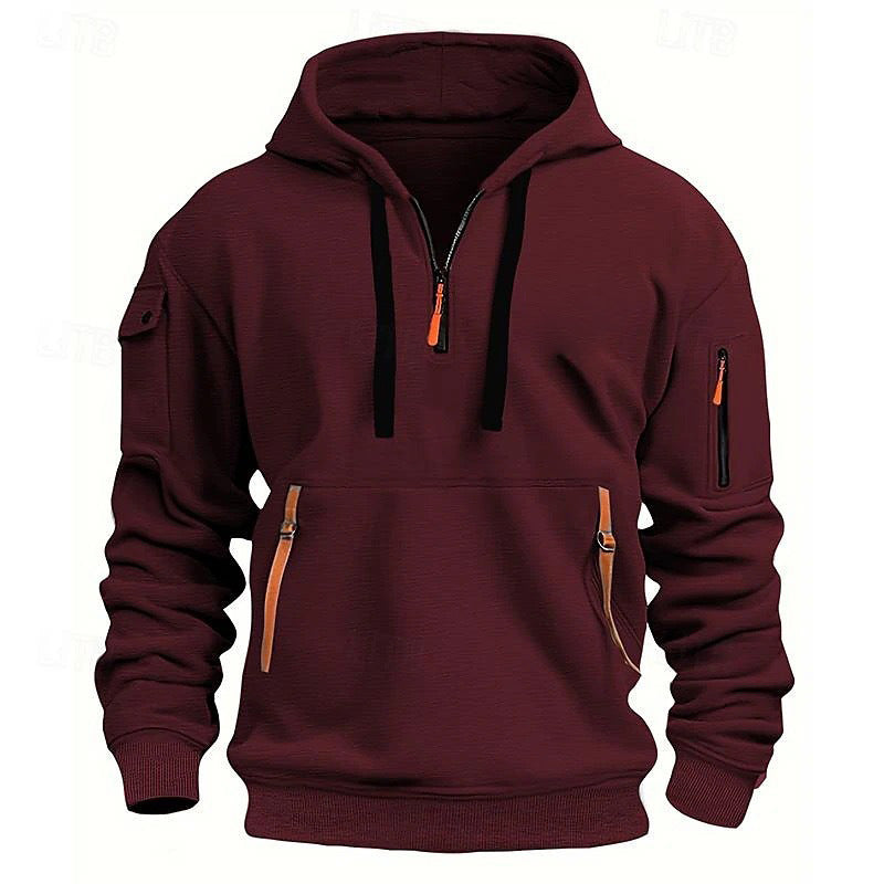 Men's casual hoodie with practical zip pockets Lune London