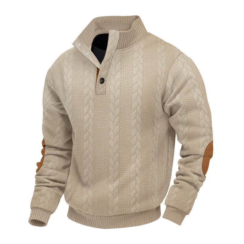 Structured men's sweater with trendy high collar Lune London