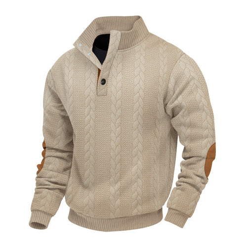 Structured men's sweater with trendy high collar Amarae
