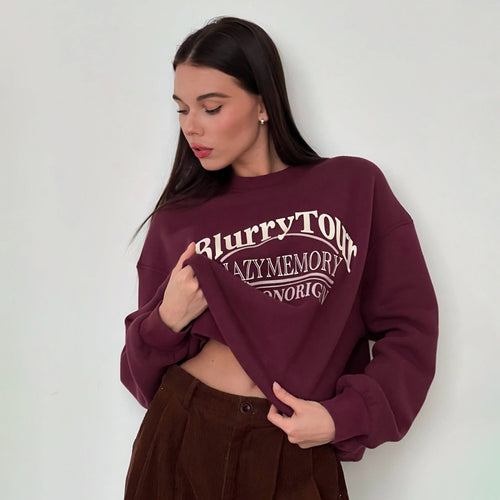 Ladies' sweatshirt with elegant logo and casual cut Amarae