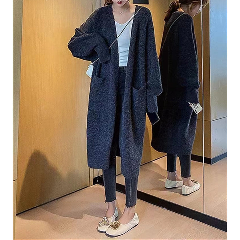 Manteau en tricot oversize pour femmes avec poches et coupe décontractée Chic & Stil