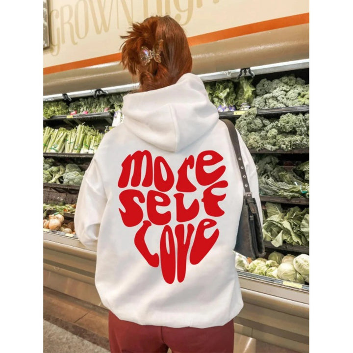 Women's oversized hooded sweatshirt with creative heart design Lune London