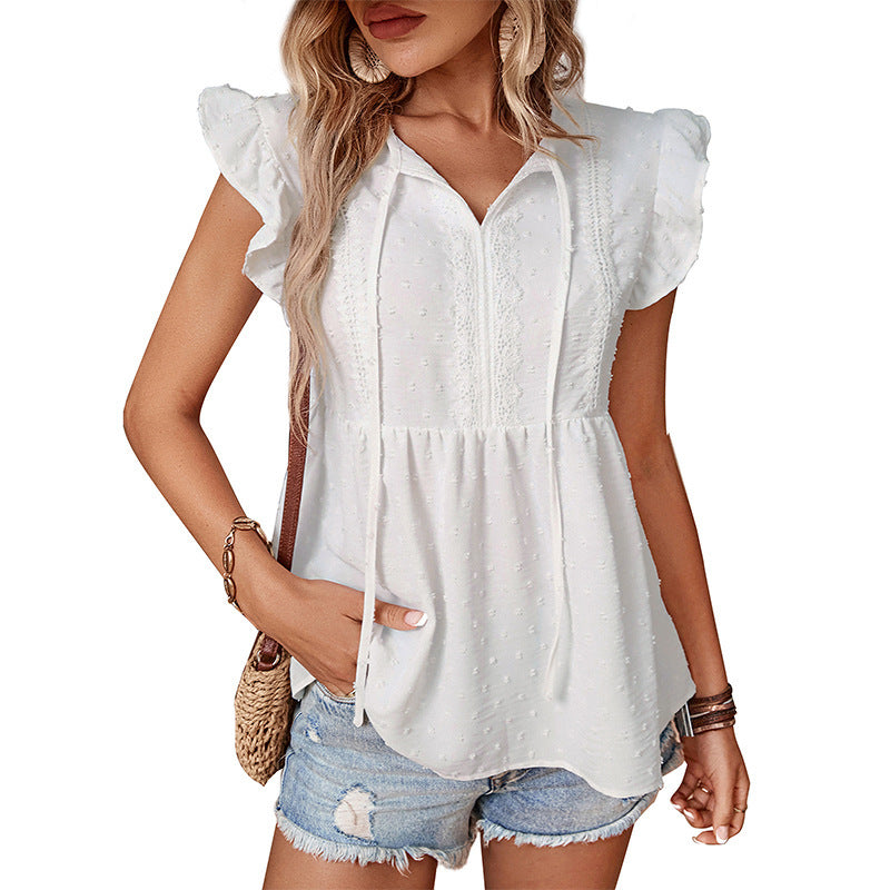 Women Breezy Ruffle Peplum Top Lune London