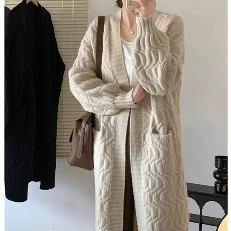 Gilet en tricot épais pour femmes avec poches et col en V Chic & Stil