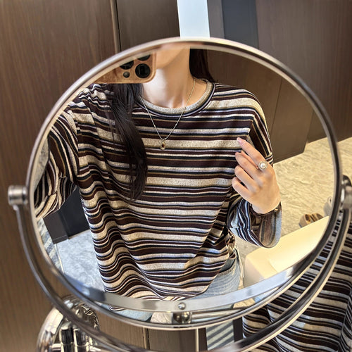 Women's casual striped long-sleeve shirt Chic & Stil