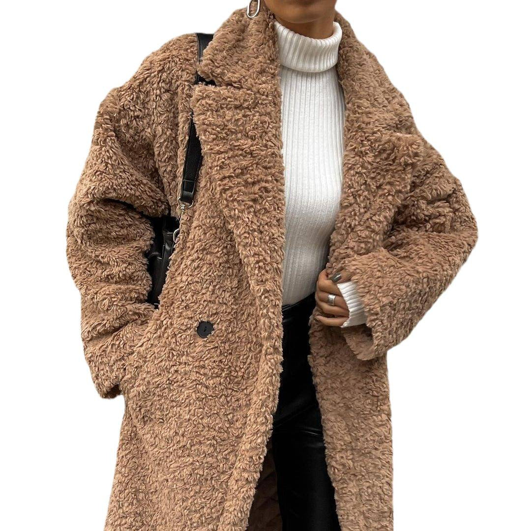 Teddy plush jacket for women with oversized elegant design Lune London