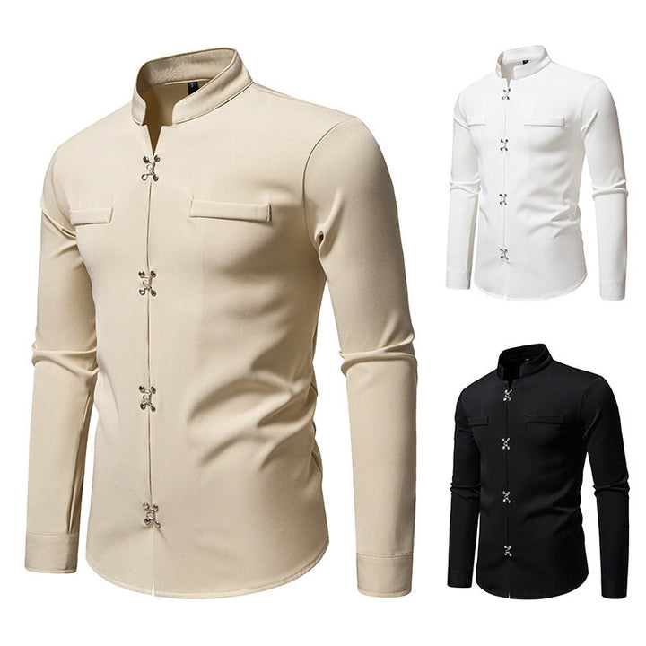 Men's Shirt with Asian Button Design Lune London