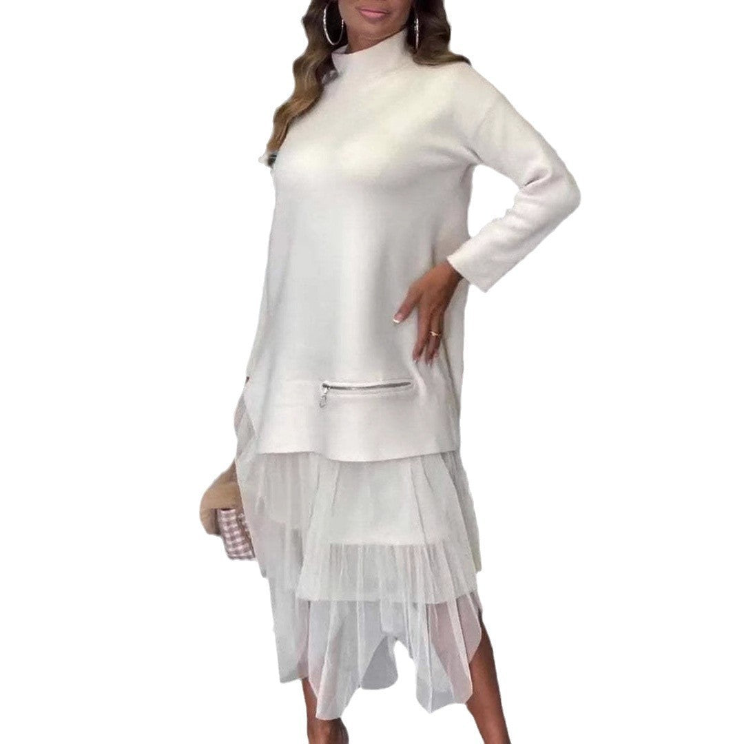 Robe hoodie pour femmes avec garniture en tulle Chic & Stil