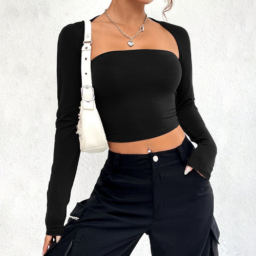 Haut pour femmes avec encolure asymétrique et manches longues Chic & Stil