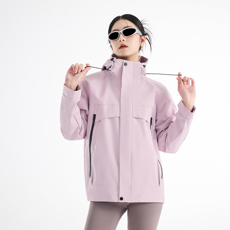 Women's technical waterproof oversized parka with hood and concealed zip pockets Amarae