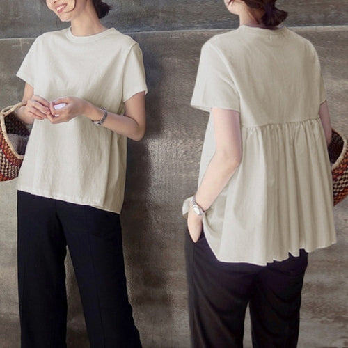 Chic and stylish women's leisure peplum t-shirt