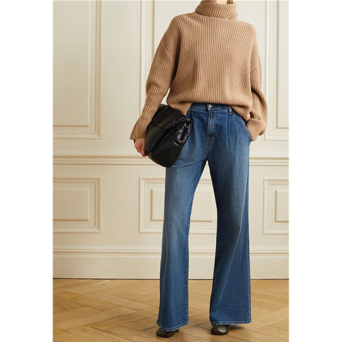 Jeans larges pour femmes avec taille haute et coupe décontractée Chic & Stil